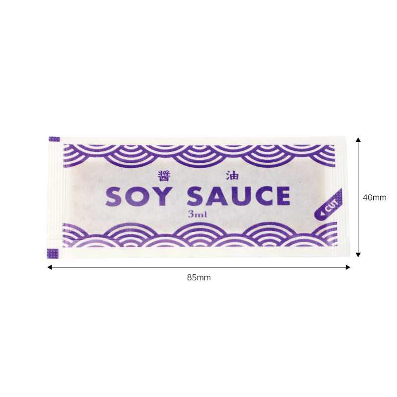 Paper sachet soy sauce / Paper sachet soy sauce 3ml / Seigaiha Pattern