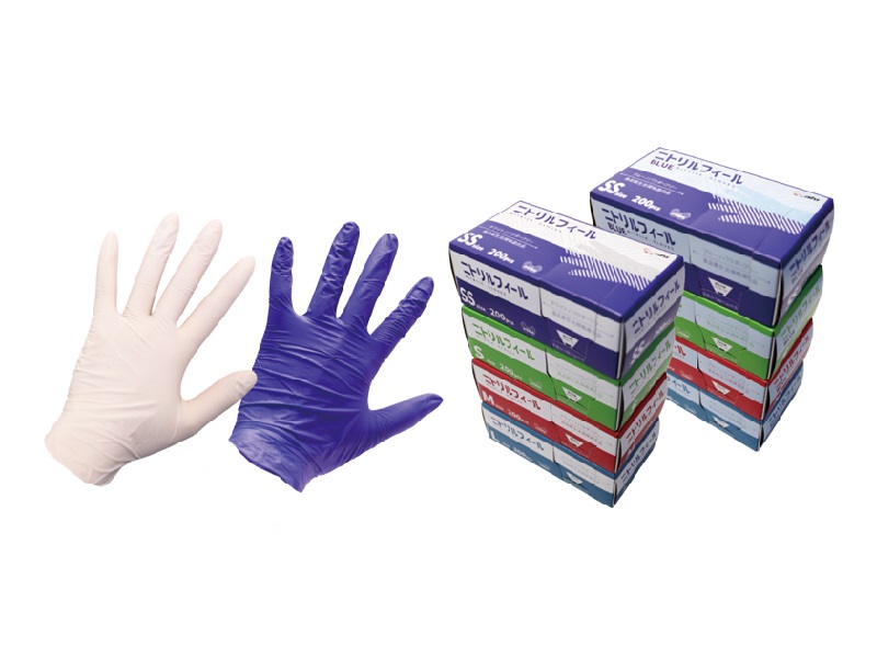 使い捨て手袋「ニトリルフィール パウダーフリー」 新発売のお知らせ | 株式会社旭創業 SAFEWAY ニトリルビニール使い捨て手袋 パウダーフリー&amp;非ラテックス手袋 健康診断調理用保護手袋 ブルー